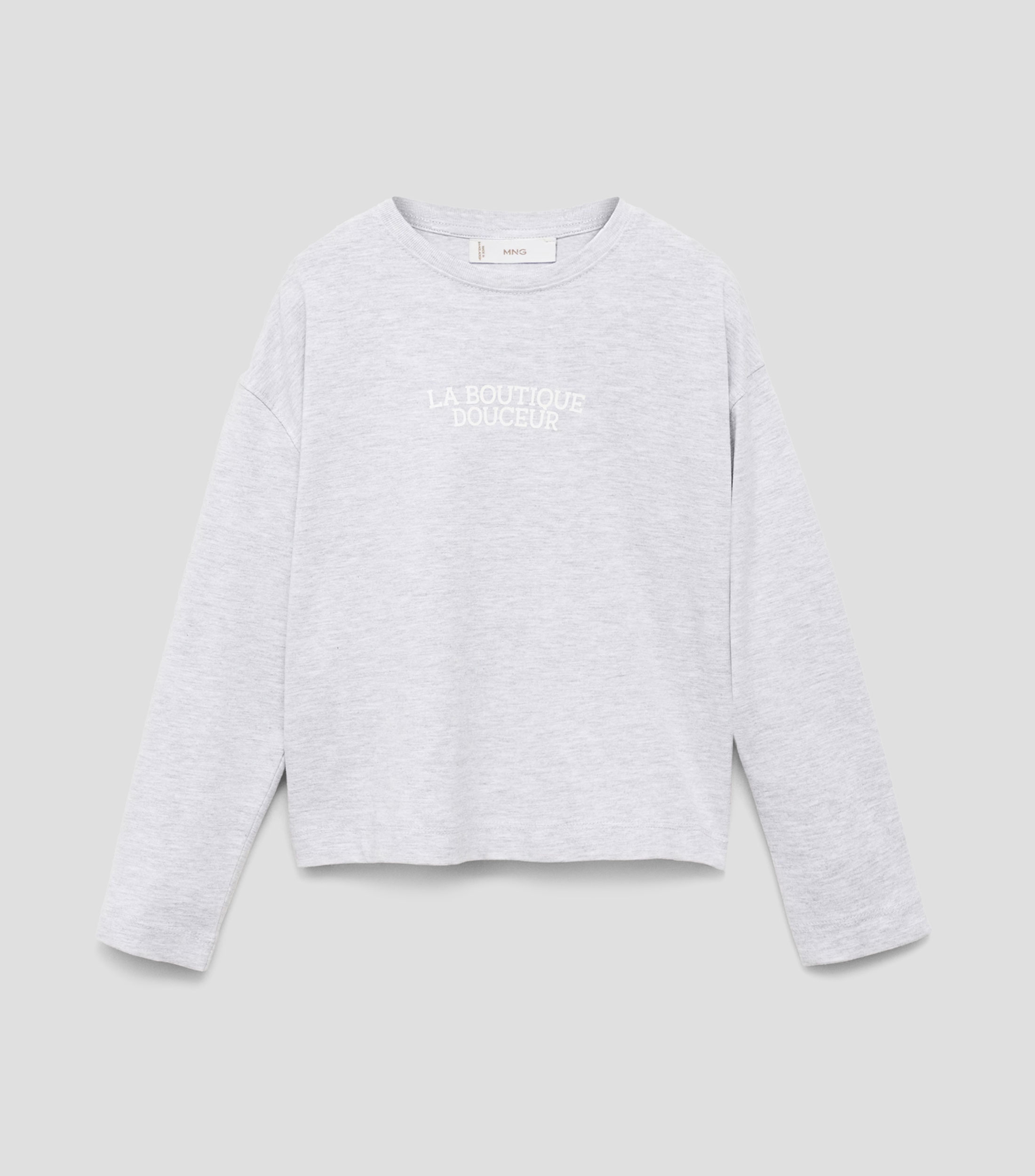 Playera de cuello redondo con manga corta estampada Niña